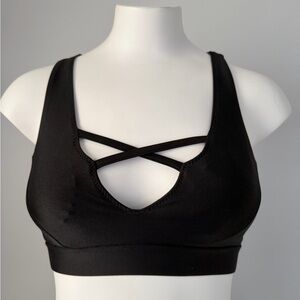 Forever 21 Black Crisscross Sports Bra